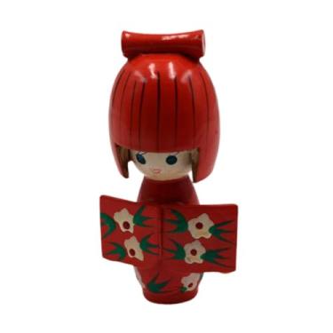 Imagem de Ｂｅｓｇａ DOLLO DOLO DOLO KIMONO WOOD KOKESHI DOLOÇÃO de DOLOÇÃO ORNAMENTO de ESCOLA TRADIFICAÇÃO DOLO JAPOLÓGIA COLECTÍVEL para ARMÁRIOS TABELA, Laranja