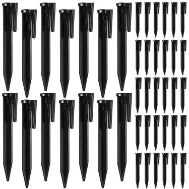 Imagem de Wenqik Estacas de arame de plástico de 500 unidades de 8 cm para gramado compatíveis com cortador de grama Robomow, autocaravana Husqvarna, cerca para animais de estimação, para uso em cerca de