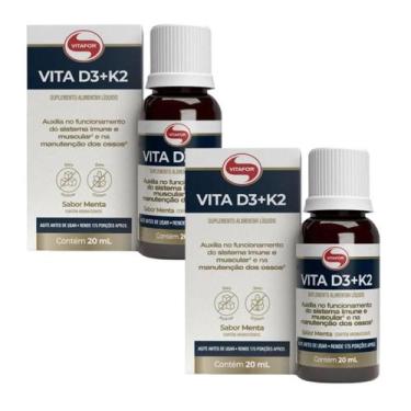 Imagem de KIT 2 VITA D3 + K2 SABOR MENTA - 20ml - VITAFOR