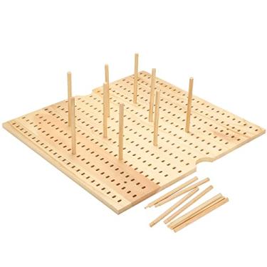 Imagem de Organizador de pratos e placas de madeira ajustável para sistema de placa de madeira de 45,7 x 50,8 cm, organizador de gaveta e prateleira para recipientes de alimentos, utensílios de cozinha