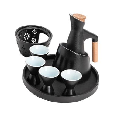 Imagem de IEUDNS Cerâmica de cerâmica com porcelana mais quente, cafeteira de porcelana de porcelana que quente bebe o saquê japonês para presente em casa restaurante