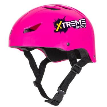Imagem de Capacete para Skate Bike Patins Patinete Unissex - XTREME, Rosa, G