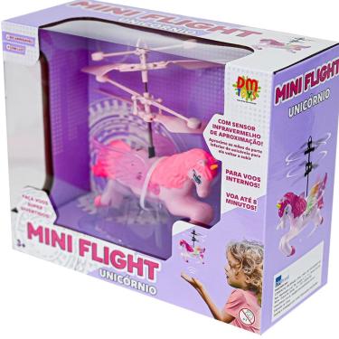 Imagem de Mini-Flight Unicórnio Rosa Helicóptero Voador Sensor Mão