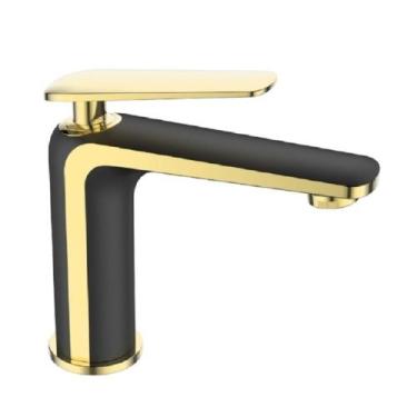 Imagem de Torneira Misturador Lavatorio Lexxa Black Dourado Lx6406bg