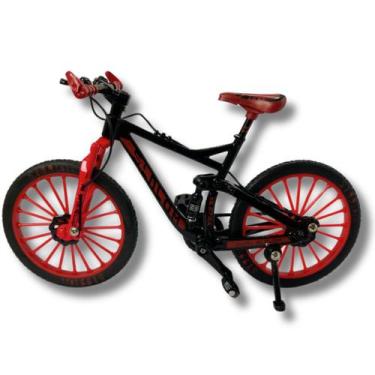 Imagem de Bicicleta Speed Mountain Bike De Metal Miniatura - Ped, Preto, Vermelh