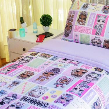 Imagem de Edredom Solteiro Portallar Malha Misto 70% Algodão E 30% Poliéster Lol Zodiac 150mx220 Lavanda