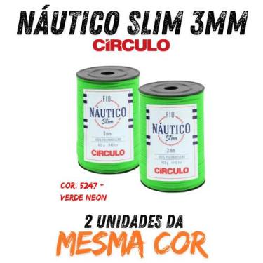 Imagem de Fio náutico slim 3mm circulo 400g kit com 02 un, 5247 - VERDE NEON