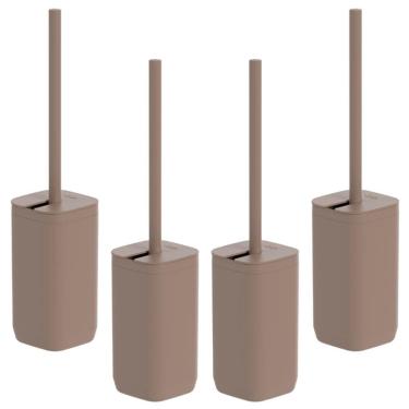 Imagem de 4x Escova de Vaso Sanitario Privada Banheiro OU Marrom