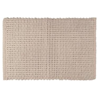 Imagem de Passadeira Retangular Antiderrapante Treccia 100x60cm Auguri Casa Bege