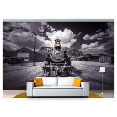 Imagem de Papel De Parede Cidade Trem Antigo Locomotiva Ncd241 - Você Decora