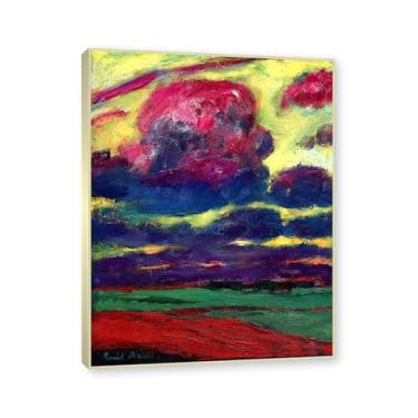 Imagem de NHLDZYH Moldura dourada champanhe. Impressões de Emil Nolde, (nuvens), reproduções de pinturas famosas, imagem de arte abstrata para sala de estar quarto decoração de casa. 30 x 40 cm-11,8 x 15,7 pol