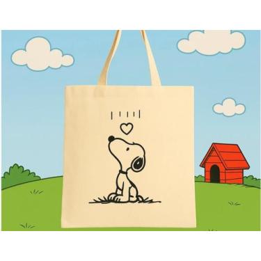 Imagem de Bolsa Ecobag 100% algodão SNOOPY LOVE - CARIOCA MAIS