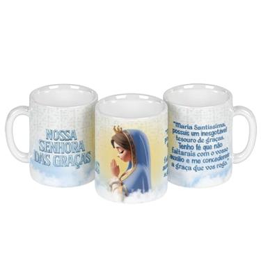 Imagem de Caneca branca católica santinhos (17384)