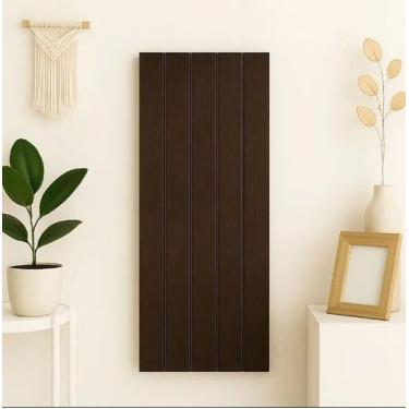 Imagem de Kit 5un Placa Decorativa Ripado em MDF 45x11cm Cores Freijó, Castanho,