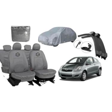 Imagem de Conjunto de capa couro Yaris 05-12 + brinde exclusivo - ferro tech br