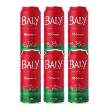 Imagem de Energético Baly Melancia Lata 473ml kit 6 unidades - Baly Energy Drink