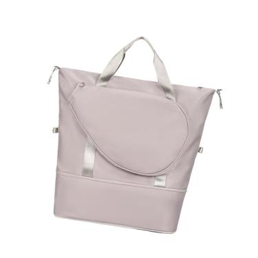 Imagem de oshhni Bolsa de tênis, bolsa de badminton, expansível, tecido oxford, grande capacidade, premium, estilosa, alça de ombro removível, esportiva, Cinza