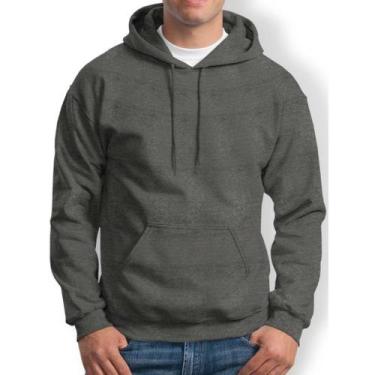 Imagem de Moletom Branco Blusa Liso Flanelado Grosso - Core Base, Grafite