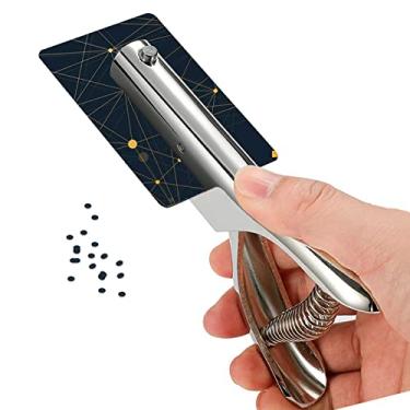 Imagem de HNONPW Perfurador de Furo Único de 1/8 De" Alcance de 2" Garganta Profunda Furador de Papel para Serviço Pesado Perfurador de Papel Portátil Portátil para Identificação de Papel Cartões de Pvc Fotos D