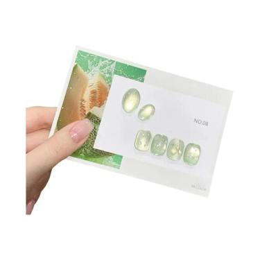 Imagem de Verde Rosa Azul Translúcido Olho De Gato Vidro Esfera Gel Esmalte 12ml