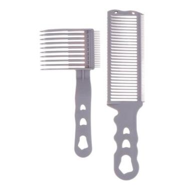 Imagem de Kit Pente Profissional Corte Degradê Curvo Auxílio Cabelo Masculino e 