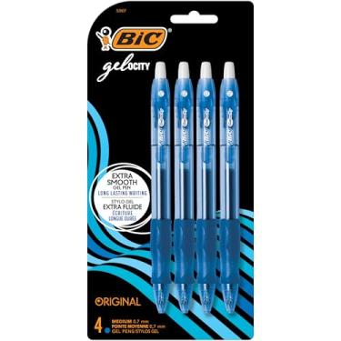 Imagem de BIC Caneta gel retrátil original Gel-ocity, azul, 4 unidades
