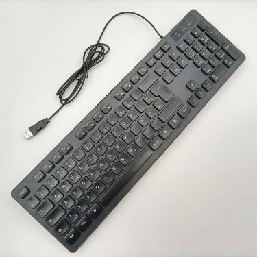 Imagem de Teclado De Escritório De 104 Teclas, Teclado Alemão/Francês/Espanhol/Italiano/árabe/Sueco/Russo/Português, Porta Usb, Ultra Fino E Silencioso, Bem Layout De Teclas, Black, GER