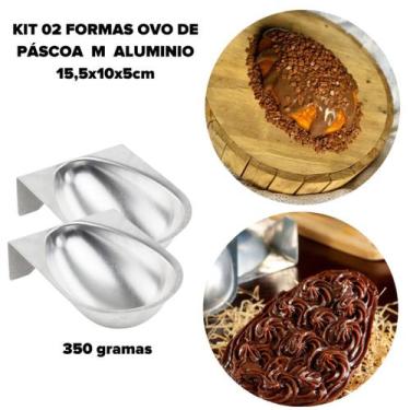 Imagem de Kit 02 formas para Ovo de páscoa M15,5x10x5cm C/2 pçs Caparroz