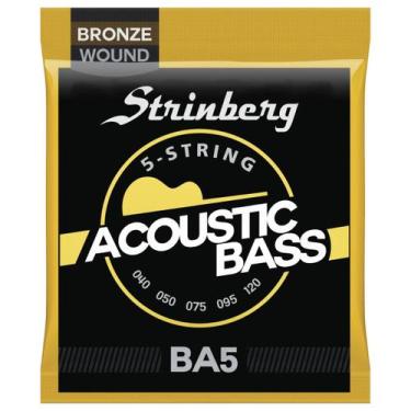 Imagem de Encordoamento Para Baixolão Baixo Acústico 5 Cordas 040 Strinberg Ba5