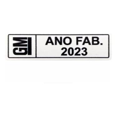 Imagem de Adesivo Etiqueta Plaqueta Ano Fabricação Chevrolet Gm 2023 - SPTS
