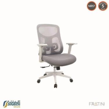 Imagem de Cadeira Office Everest Diretor Preto e Gelo-Cinza PP - Fratini, Gelo