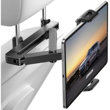 Imagem de JOYROOM Suporte de tablet para encosto de cabeça de carro, suporte de carro com estrutura triangular