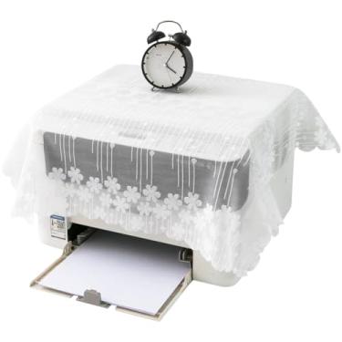 Imagem de Capa de renda floral vintage para impressora antiestática compatível com a maioria dos tipos de máquina de fax de escritório em casa, máquina de café, capa de toalha de mesa de computador, estilo B