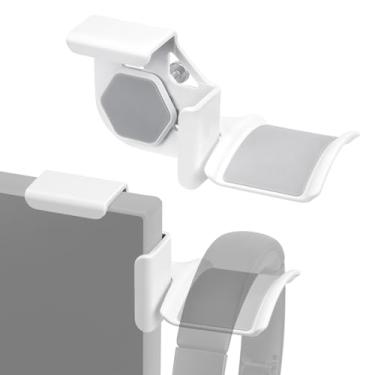 Imagem de Geekria Suporte de fone de ouvido Geekria para monitor, gancho para fone de ouvido para jogos, compatível com Sennheiser, Bose, Beats, Razer, HyperX, fones de ouvido Sony (branco/pacote com 2)