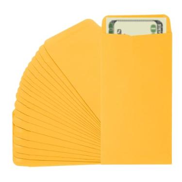 Imagem de PATIKIL Envelope para dinheiro, pacote com 50 envelopes de dinheiro de 16,5 cm x 8,9 cm, sacos para dinheiro, carta de desafio de economia de orçamento, para moedas de presente, cheques, bilhetes