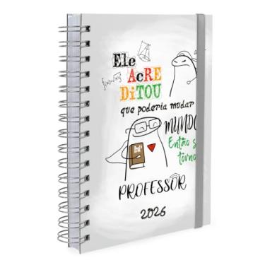 Imagem de Agenda Plus 2026 Capa Dura Professores Flork Masculino