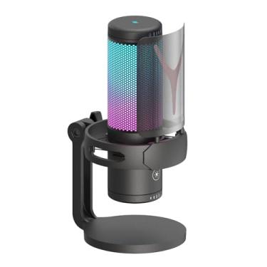 Imagem de Microfone Gamer Redragon Fenris RGB Preto Condensador Com Shock Mount GM301