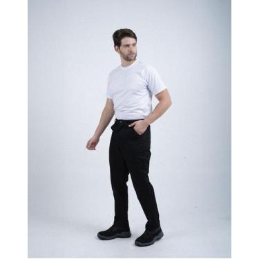 Imagem de Calça de Brim 1/2 Elástico Plus Size - DGRAU, Preto, XG