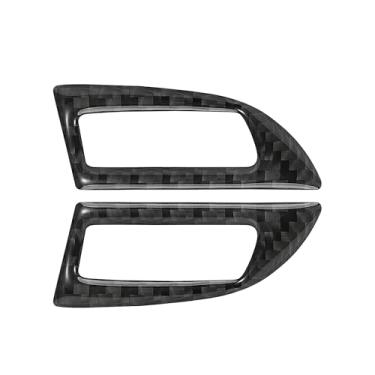 Imagem de WINKA Acessórios de carro de fibra de carbono compatíveis com Cadillac ATS 2013-2019 Laterais do painel de ar condicionado, acabamento de ventilação de ar condicionado, console central, saída do