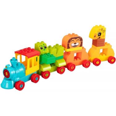 Imagem de Blocos de Montar Cubic Jr Trem Zoo 50 pçs BR2250 - Multikids