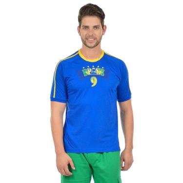Imagem de Camiseta seleção brasil fenomenal(sem elasticidade) Azul royal Gg-Unissex