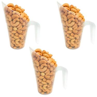 Imagem de Concha Plástica 300ml Para Cereais Grãos Ração - 3 Unidades - Ex Pote