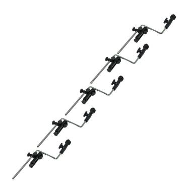 Imagem de Kit 5 Clamp Com Haste Para Prato Bateria E Percussão Visão