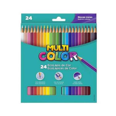 Imagem de Lápis De Cor Multi Color Ecolápis Para Colorir Lápis Escolar 24 Un