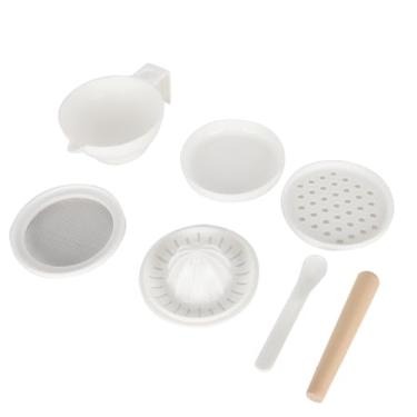 Imagem de KIMISS Conjunto de Tigela de Alimentos para Bebês Infantis - Ferramenta Multifuncional de Vegetais e Moedor de Frutas para Bebês - Material de PP Seguro Com Haste de Moagem e Colher para Fácil