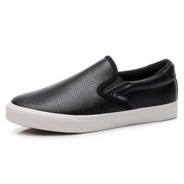 Imagem de Cull4U Mocassim feminino respirável sem cadarço, Preto, 34