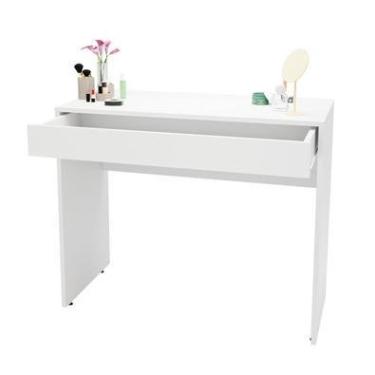 Imagem de Mesa Escrivaninha Computador Notebook 900x420 Com 1 Gaveta - Branco