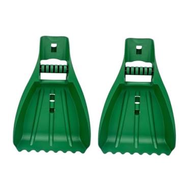 Imagem de WeiLaiKeQi 2 peças pás de folhas ferramenta de limpeza de lixo ergonômico galhos coletor ancinho de mão para gramados gramado quintal