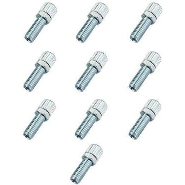 Imagem de CYCLEZ Premium 6mm Bicycle Brake Caliper Barrel Adjusters, Steel, Silver Barrel Adjuster Bolt with Locknut, 10 Pack