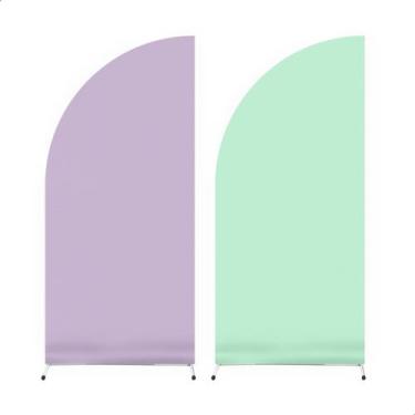 Imagem de Painel de festa decorativo meia lua liso dupla face 2mx1m - Davest, LI